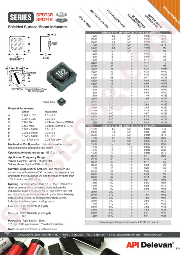 API Delevan SPD74R-123M