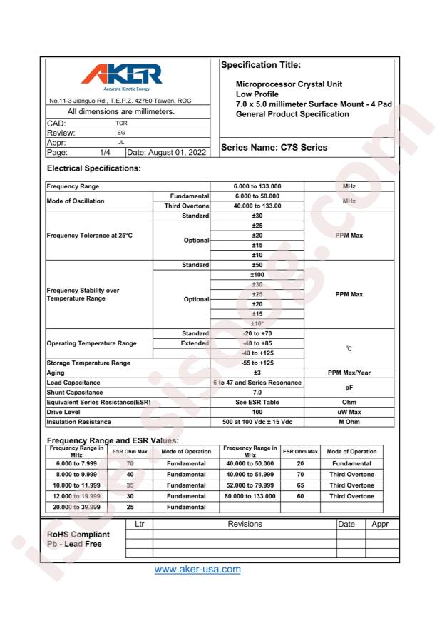 AKER C7S-22.1184-10-1530-X-R