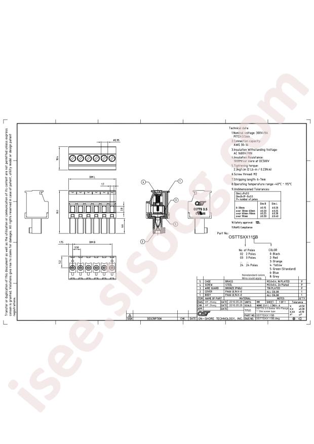 On-Shore Tech OSTTS05115B