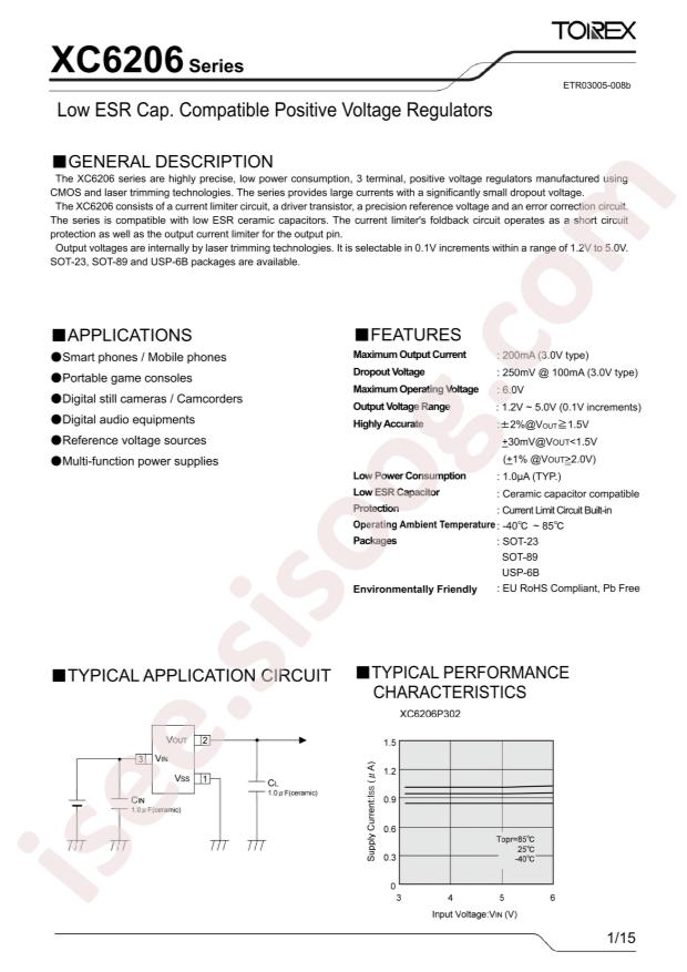 TOREX XC6206P152PR-G