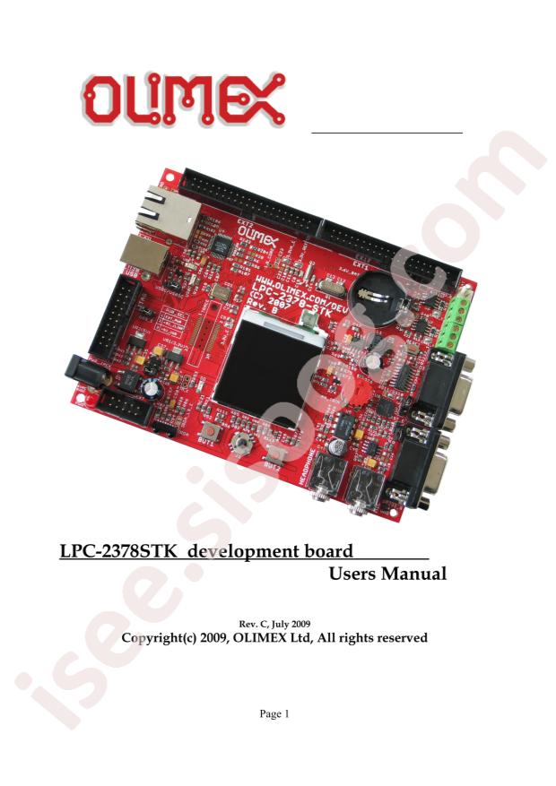 Olimex Ltd. LPC2378-STK
