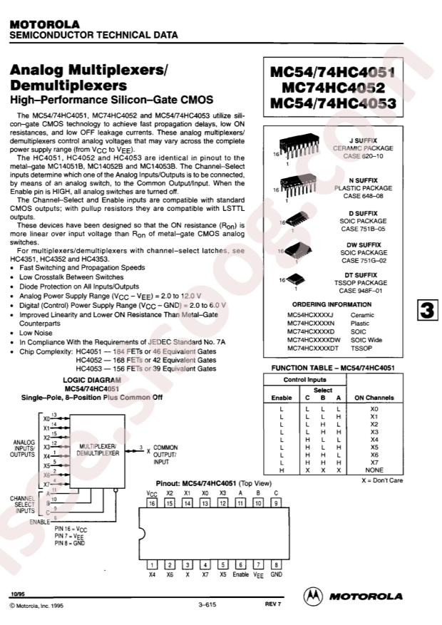 MOTOROLA MC74HC4053DWR2