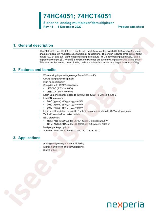 Nexperia 74HCT4051D/S400118