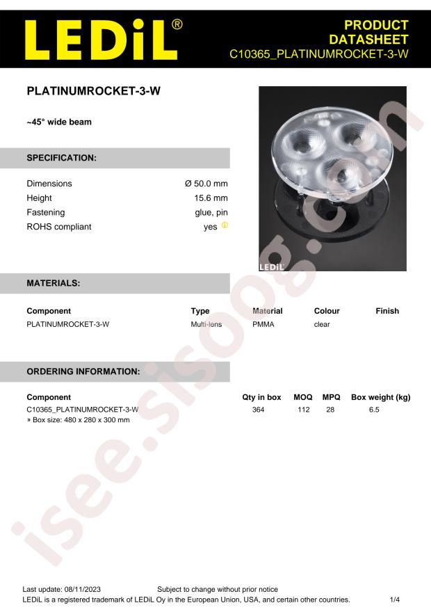 Ledil C10365_PLATINUMROCKET-3-W