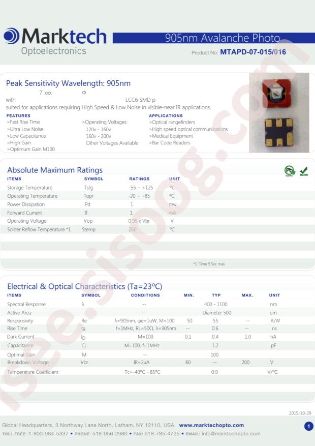 Marktech Optoelectronics MTAPD-07-016