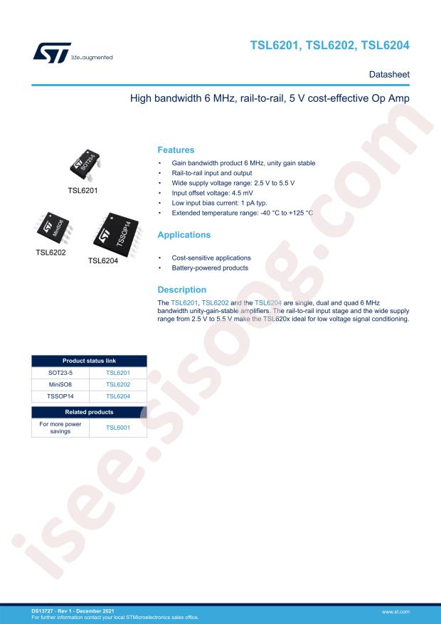 ST TSL6201ILT