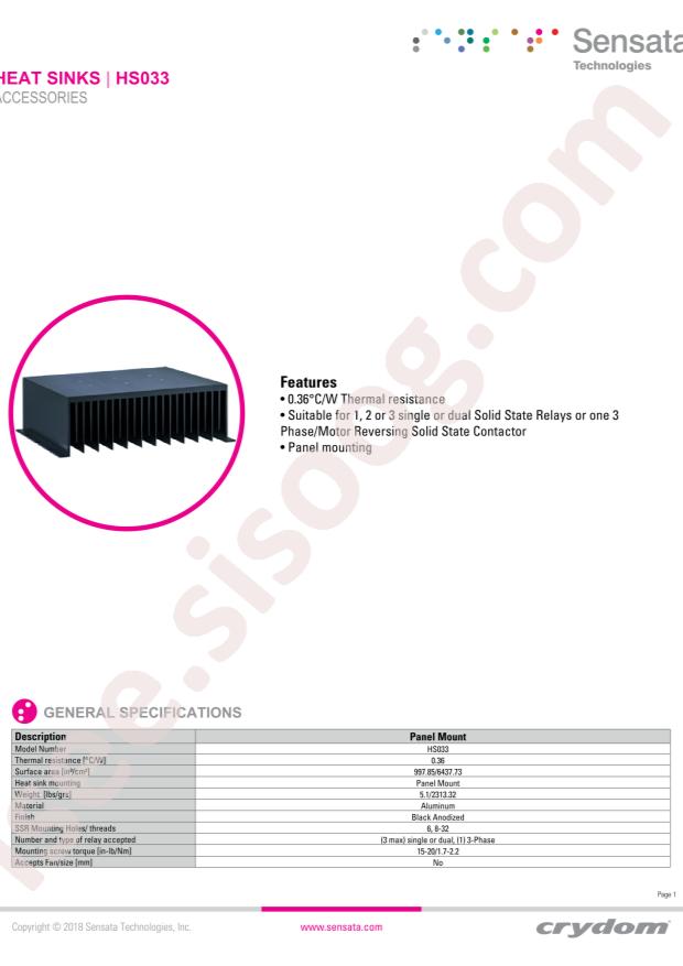 Sensata HS033