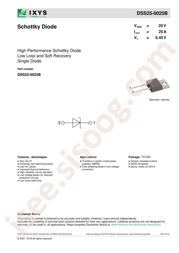 Littelfuse/IXYS DSS25-0025B