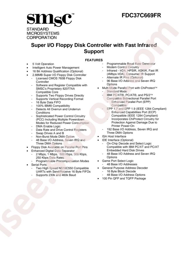 MICROCHIP FDC37C669FRQFP