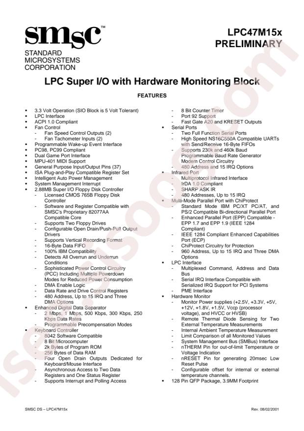 MICROCHIP LPC47M157-NC