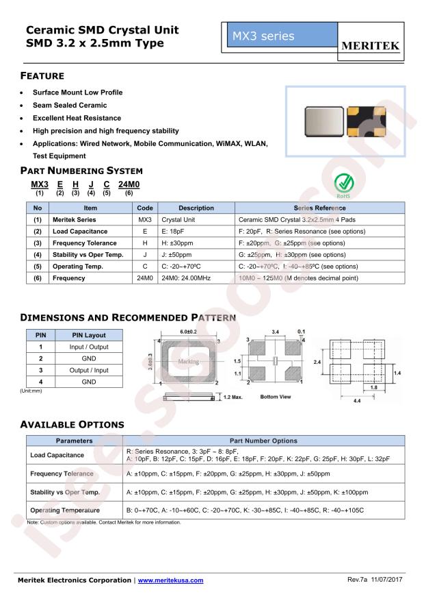 Meritek MX3DFFI14M7456