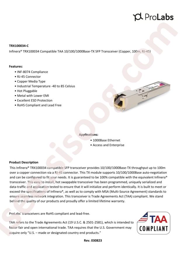 ProLabs TRX100034-C