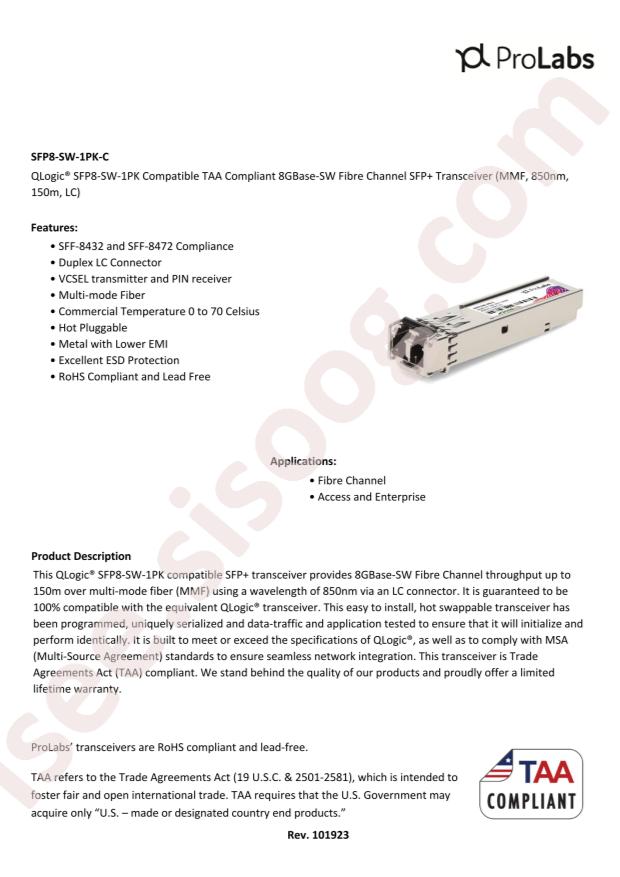 ProLabs SFP8-SW-1PK-C