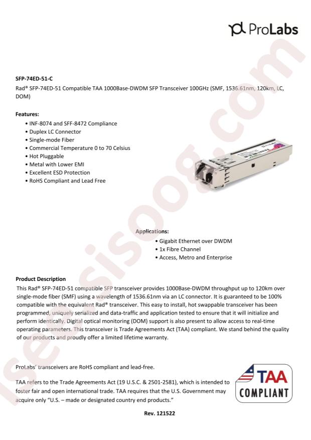 ProLabs SFP-74ED-51-C