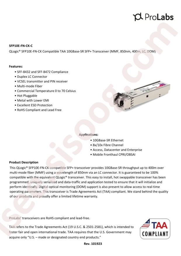 ProLabs SFP10E-FN-CK-C