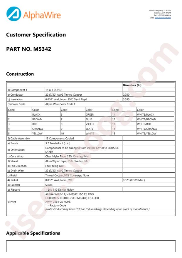 Alpha Wire M5342 SL199