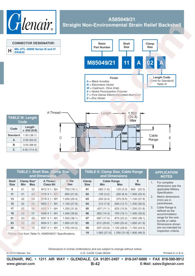 Glenair M85049/2117A05