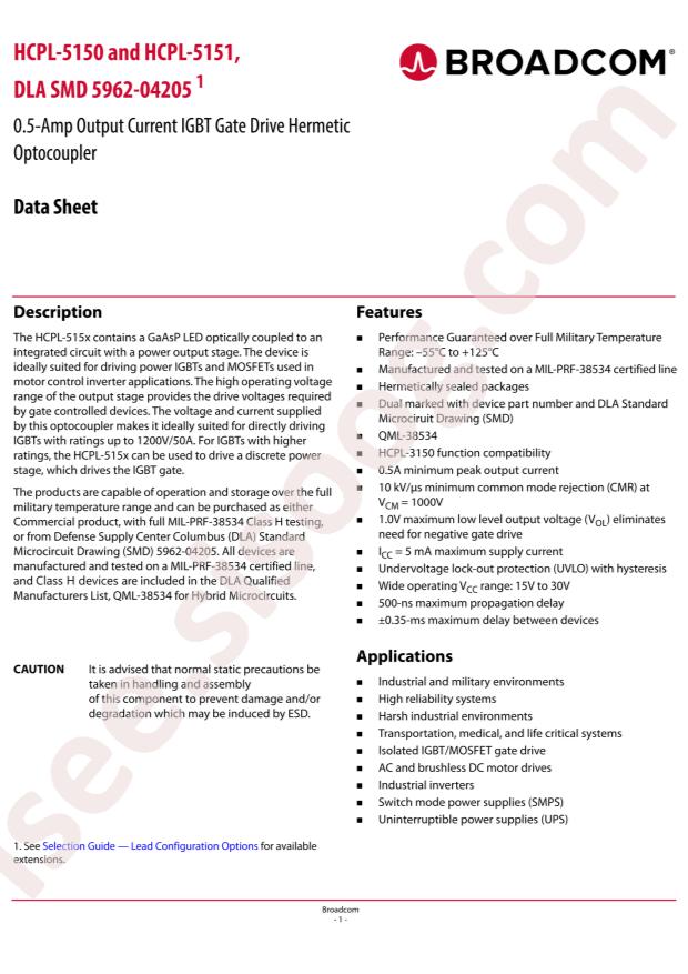 Broadcom HCPL-5151-100