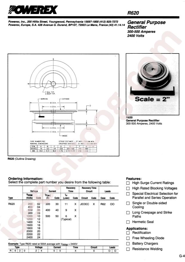 Powerex Inc. R6200440XXOO