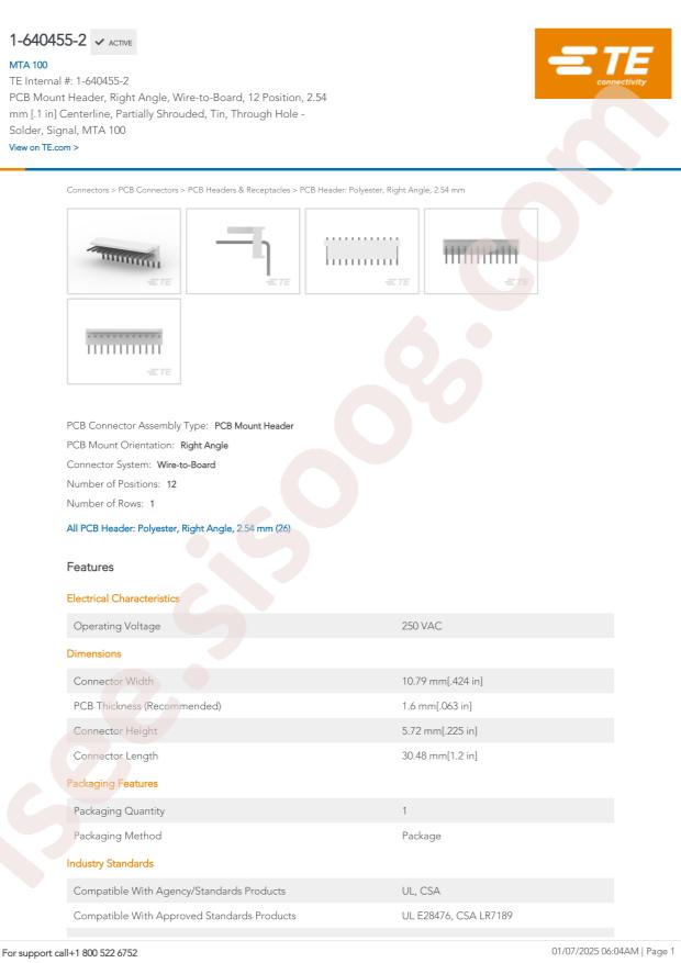 TE Connectivity 1-640455-2