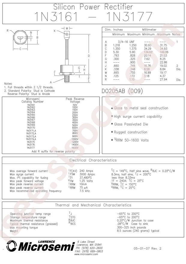 MICROCHIP 1N3172R