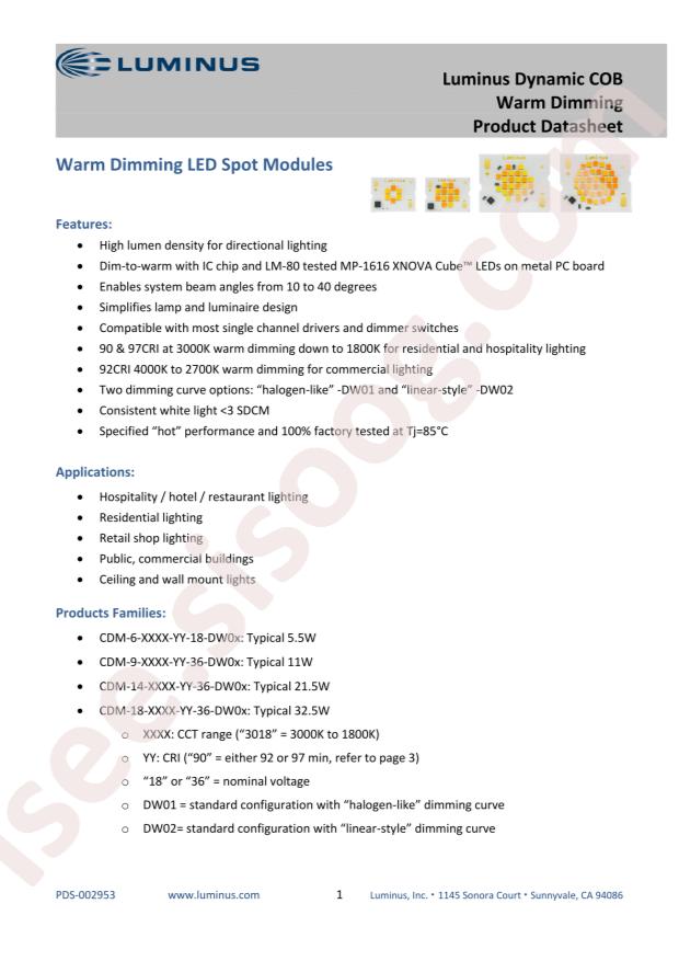 Luminus Devices CDM-6-4027-90-18-DW01