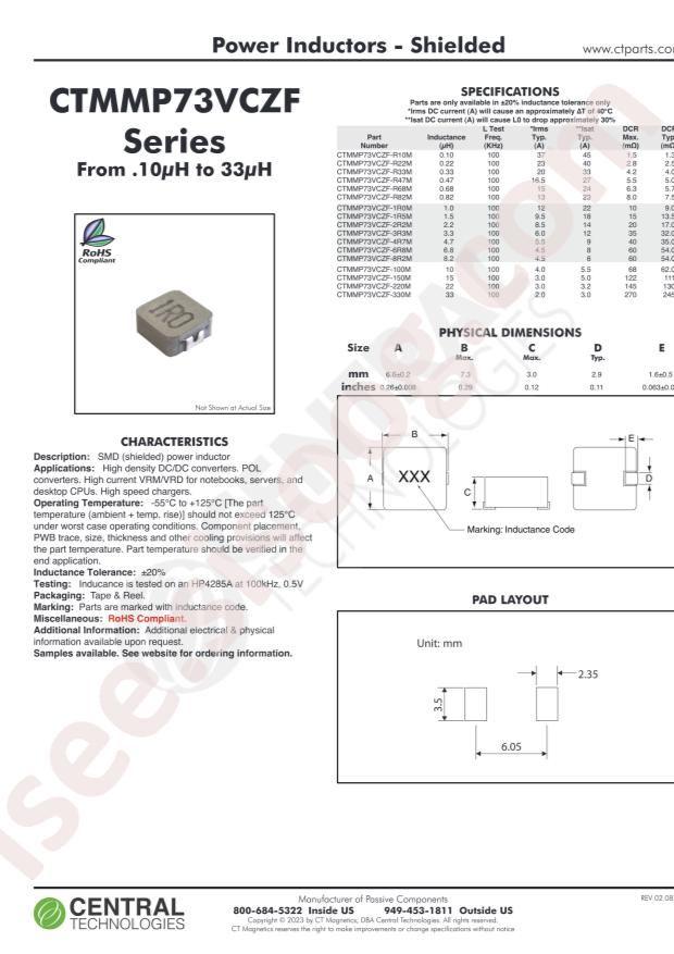 Central Technologies CTMMP73VCZF-R82M