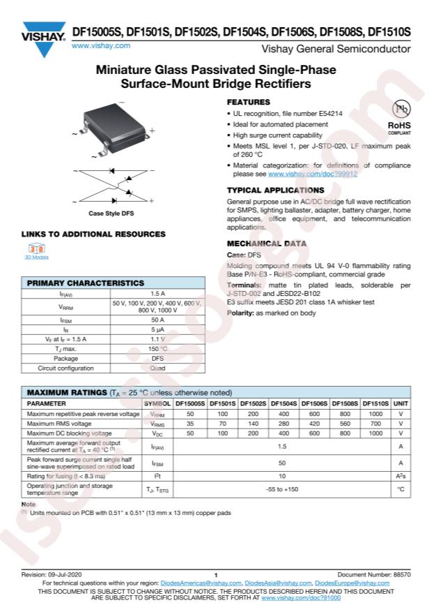 VISHAY DF1504S-E3/45
