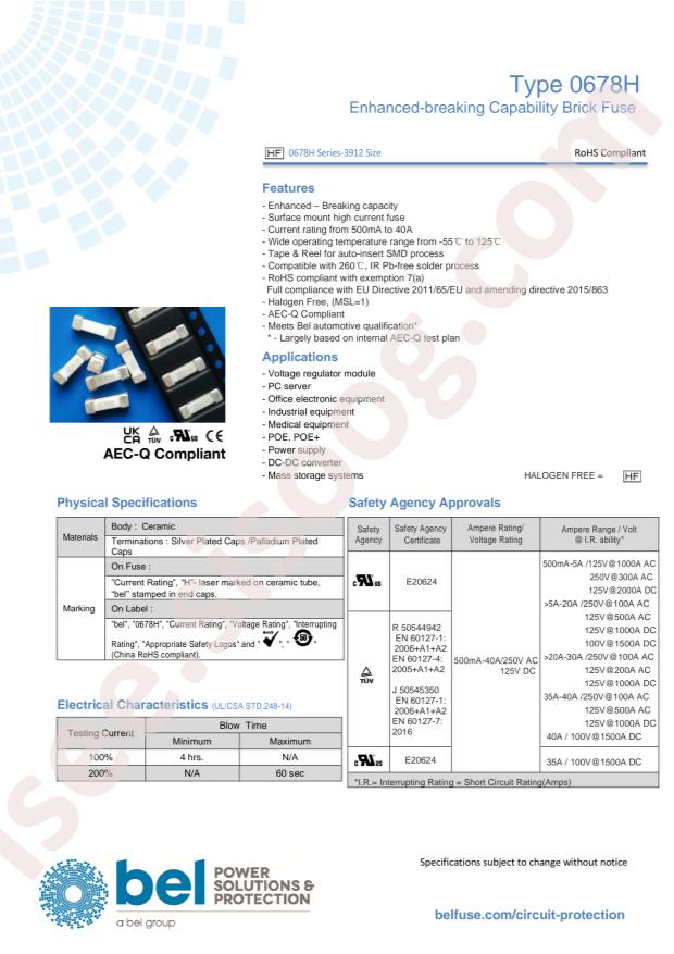 Bel Fuse 0678H4000-22