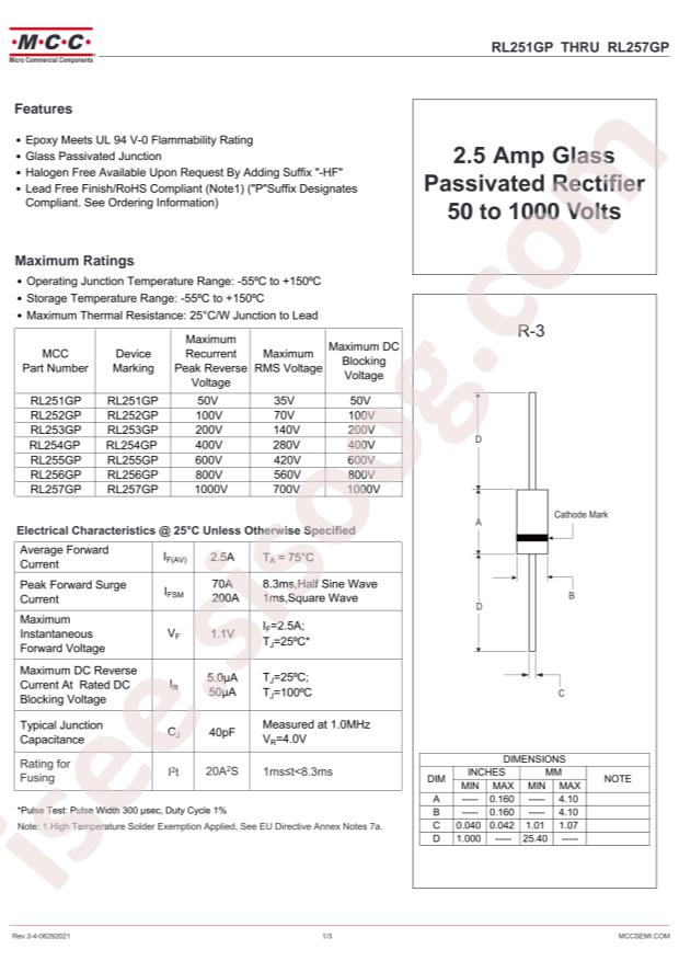 MCC RL253GP-TP