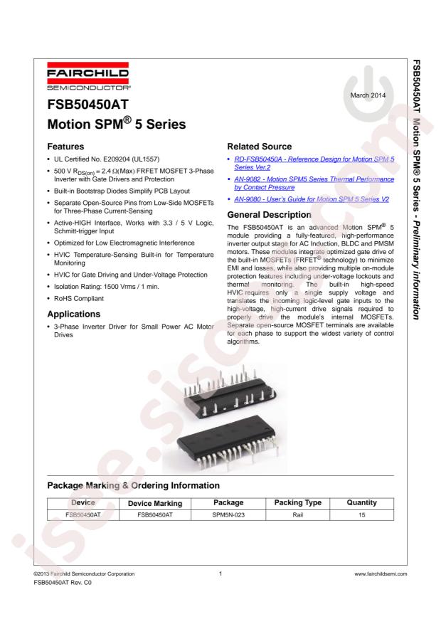 onsemi FSB50450AT