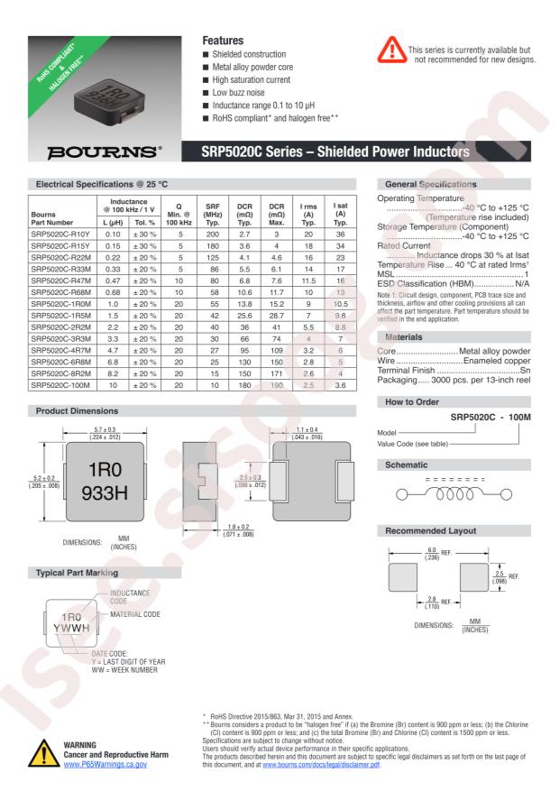 BOURNS SRP5020C-3R3M