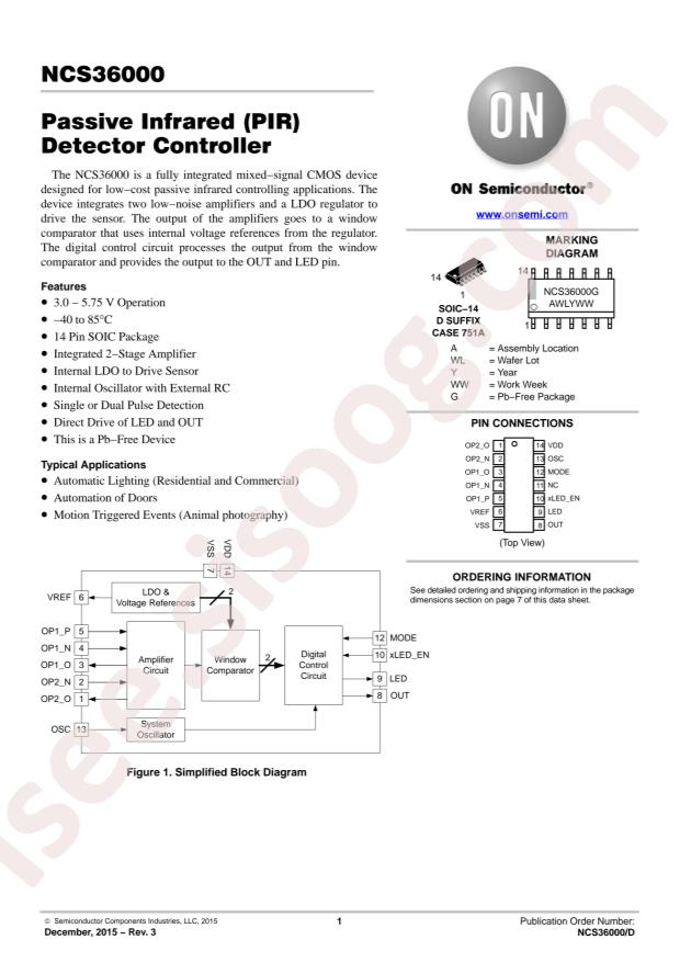 onsemi NCS36000DG