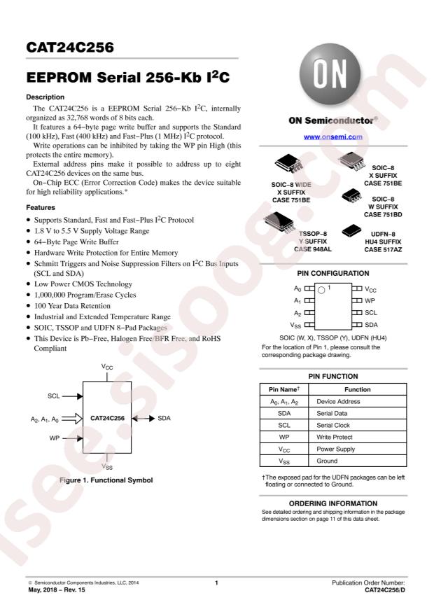 onsemi CAT24C256YI-G
