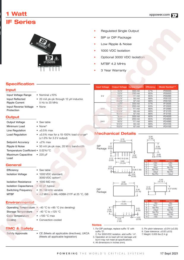XP Power IF2405S