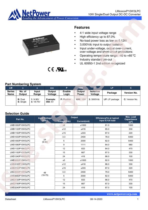 NetPower Technologies LMS3050P10W3LPC