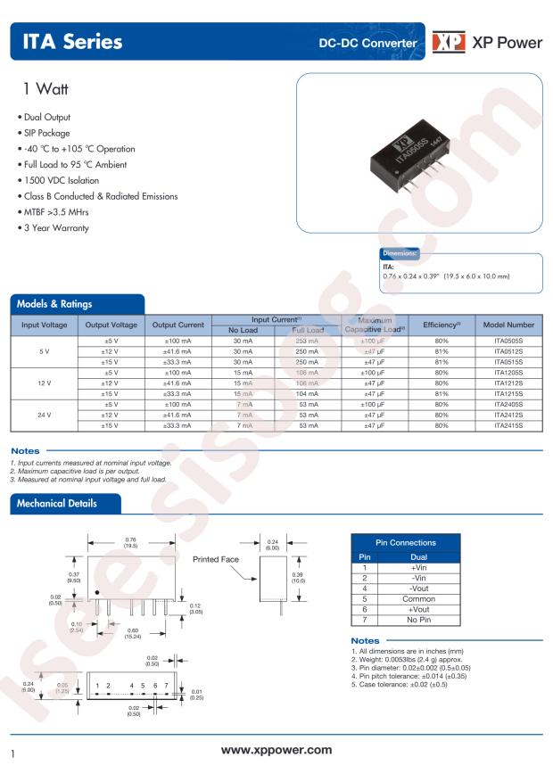 XP Power ITA1212S