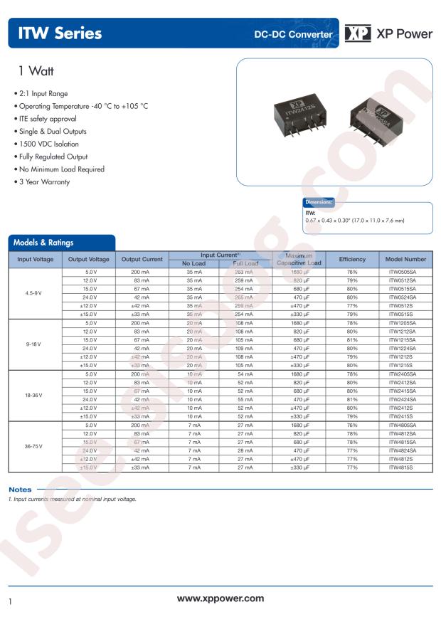XP Power ITW1205SA