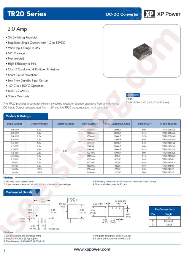 XP Power TR2024S3V3