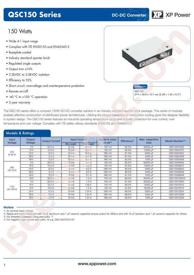 XP Power QSC15024S48