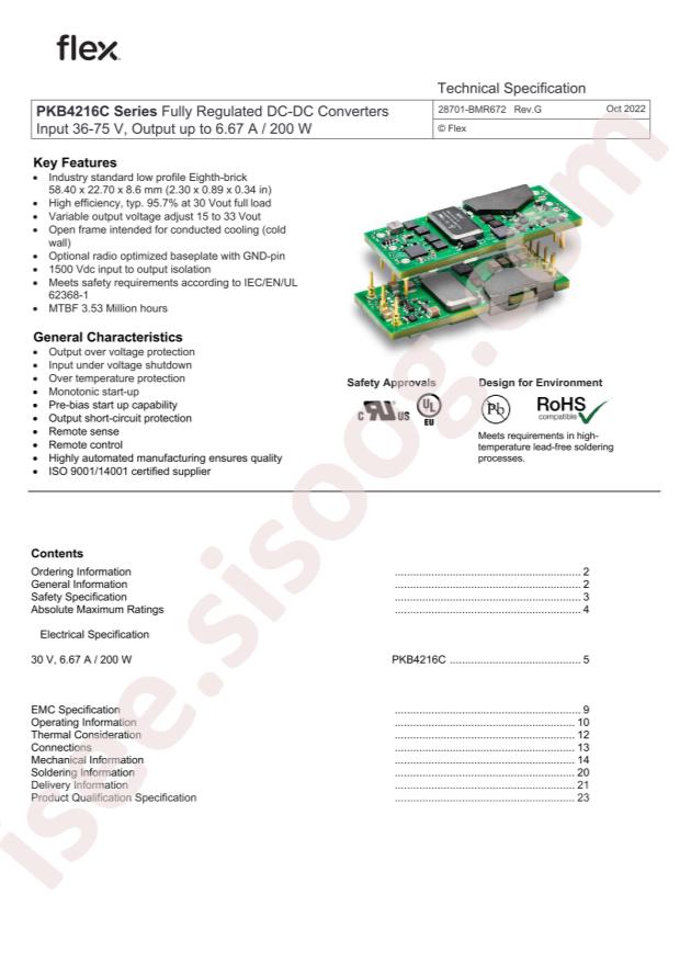 Flex Power Modules PKB4216CPIHS