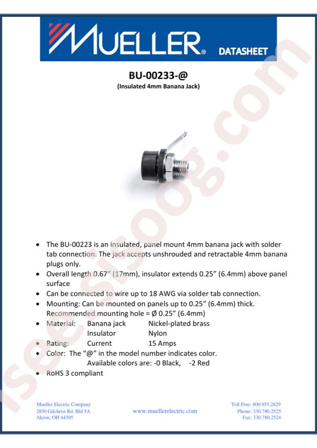 Mueller Electric BU-00233-0
