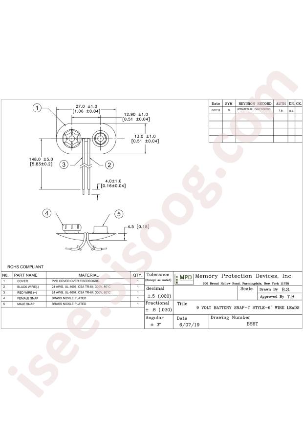 MPD (Memory Protection Devices) BS6T