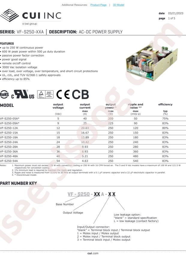 CUI VF-S250-12A