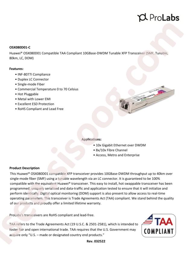 ProLabs OSX080D01-C