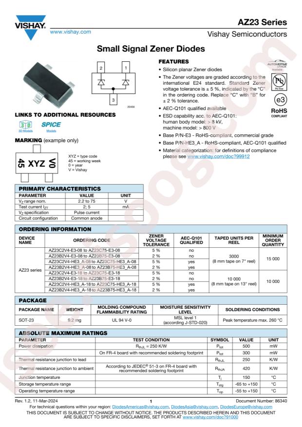 VISHAY AZ23C5V6-E3-08