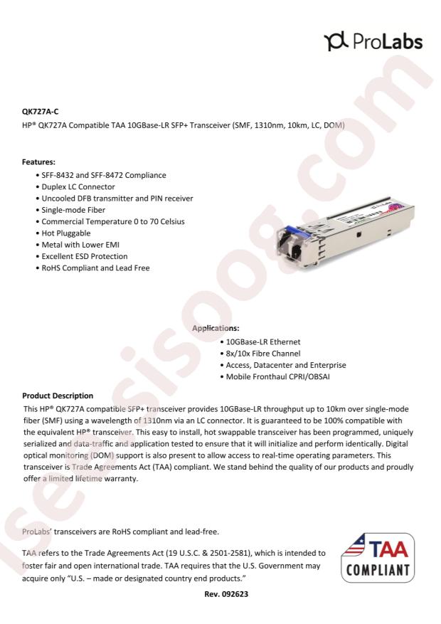 ProLabs QK727A-C