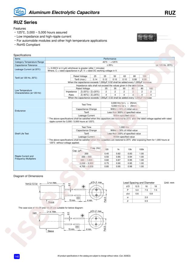 Lelon RUZ471M1KBKF1330