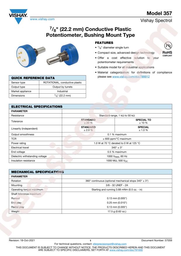 VISHAY 357B2102MAB251S22