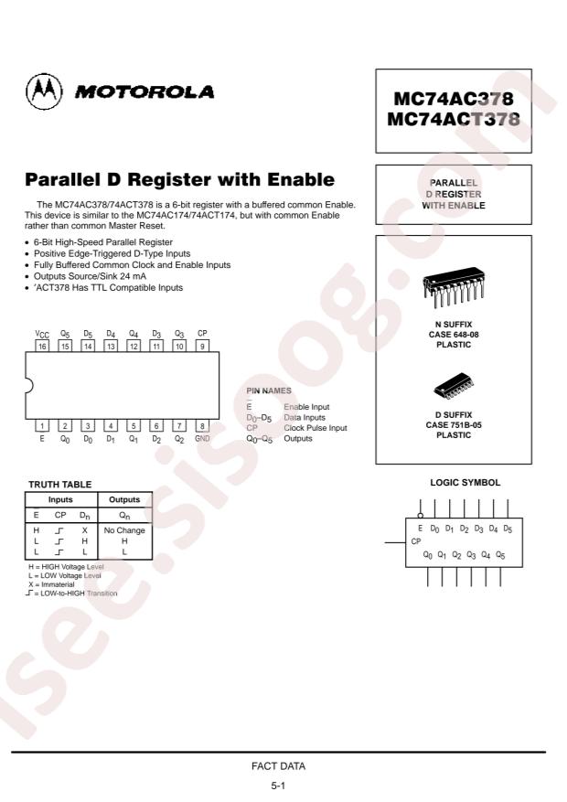 onsemi MC74ACT378N